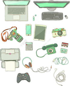 高效辦公，從桌面整理開(kāi)始 精選電腦筆記本文具矢量素材免費(fèi)下載